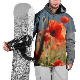 Накидка на куртку 3D с принтом Маки 8 в Санкт-Петербурге, 100% полиэстер |  | Тематика изображения на принте: маки | цветы