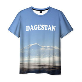 Мужская футболка 3D с принтом Дагестан 3 в Санкт-Петербурге, 100% полиэфир | прямой крой, круглый вырез горловины, длина до линии бедер | дагестан | даги | кавказ