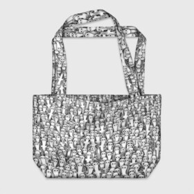 Пляжная сумка 3D с принтом Хатифнатты в Санкт-Петербурге, 100% полиэстер | застегивается на металлическую кнопку; внутренний карман застегивается на молнию. Стенки укреплены специальным мягким материалом, чтобы защитить содержимое от несильных ударов
 | moomintroll | мумми тролль