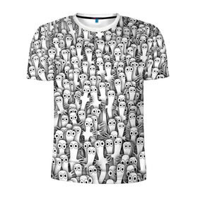 Мужская футболка 3D спортивная с принтом Хатифнатты в Санкт-Петербурге, 100% полиэстер с улучшенными характеристиками | приталенный силуэт, круглая горловина, широкие плечи, сужается к линии бедра | moomintroll | мумми тролль
