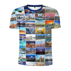 Мужская футболка 3D спортивная с принтом Страны мира (10х10) в Санкт-Петербурге, 100% полиэстер с улучшенными характеристиками | приталенный силуэт, круглая горловина, широкие плечи, сужается к линии бедра | азия | берлин | вегас | венеция | воспоминания | города | достопримечательности | европа | египет | калифорния | каникулы | лондон | милан | москва | ностальгия | нью йорк | отдых | отпуск | память
