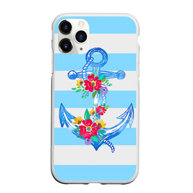 Чехол для iPhone 11 Pro Max матовый с принтом Якорь в Санкт-Петербурге, Силикон |  | белый | верёвка | вода | корабль | красный | море | песок | пляж | синий | цвет | цветы | якорь