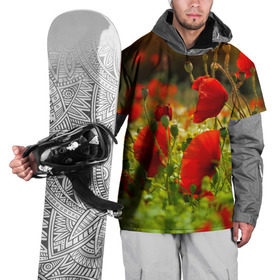 Накидка на куртку 3D с принтом Маки в Санкт-Петербурге, 100% полиэстер |  | field | flowers | meadow | nature | poppies | poppy | red | summer | wild | красные | лето | луг | мак | маки | поле | полевые | природа | цветы