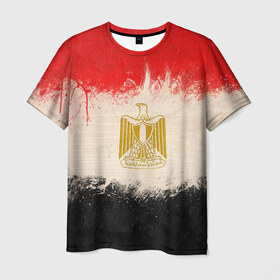 Мужская футболка 3D с принтом Египет в Санкт-Петербурге, 100% полиэфир | прямой крой, круглый вырез горловины, длина до линии бедер | африка | курорт | море | нации | санкции | страна | флаг