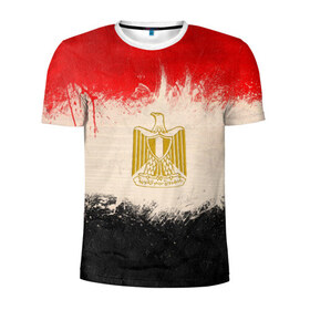 Мужская футболка 3D спортивная с принтом Египет в Санкт-Петербурге, 100% полиэстер с улучшенными характеристиками | приталенный силуэт, круглая горловина, широкие плечи, сужается к линии бедра | африка | курорт | море | нации | санкции | страна | флаг
