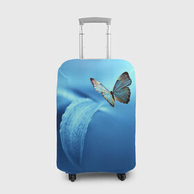 Чехол для чемодана 3D с принтом Бабочка 2 в Санкт-Петербурге, 86% полиэфир, 14% спандекс | двустороннее нанесение принта, прорези для ручек и колес | бабочки | прикольные картинки | природа | цветы