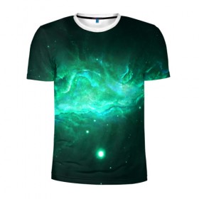 Мужская футболка 3D спортивная с принтом Вселенная в Санкт-Петербурге, 100% полиэстер с улучшенными характеристиками | приталенный силуэт, круглая горловина, широкие плечи, сужается к линии бедра | 3д | вселенная | гравитация | звезда | космос | новая