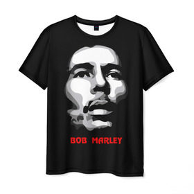Мужская футболка 3D с принтом Боб Марли в Санкт-Петербурге, 100% полиэфир | прямой крой, круглый вырез горловины, длина до линии бедер | bob marley | боб марли | музыка | регги | ямайка