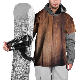 Накидка на куртку 3D с принтом паркет в Санкт-Петербурге, 100% полиэстер |  | бревна | дерево | доски | паркет | пол