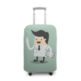 Чехол для чемодана 3D с принтом Доктор в Санкт-Петербурге, 86% полиэфир, 14% спандекс | двустороннее нанесение принта, прорези для ручек и колес | doctor | house md | md | врач | дантист | доктор | мед работник | медецина | медик | хирург