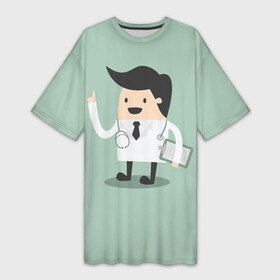 Платье-футболка 3D с принтом Доктор в Санкт-Петербурге,  |  | doctor | house md | md | врач | дантист | доктор | мед работник | медецина | медик | хирург