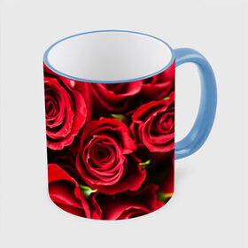 Кружка 3D с принтом Розы в Санкт-Петербурге, керамика | ёмкость 330 мл | красный | лепестки | прикольные картинки | розы | цветочки | цветы