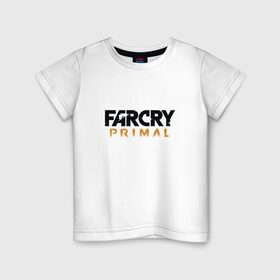 Детская футболка хлопок с принтом Far cry primal logo в Санкт-Петербурге, 100% хлопок | круглый вырез горловины, полуприлегающий силуэт, длина до линии бедер | Тематика изображения на принте: 