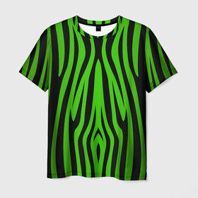 Мужская футболка 3D с принтом Зебра в Санкт-Петербурге, 100% полиэфир | прямой крой, круглый вырез горловины, длина до линии бедер | sea | summer | африка | вода | джунгли | зебра | леопард | лето | море | океан | пляж | полосы | принт | тигр