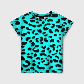 Детская футболка 3D с принтом Леопард в Санкт-Петербурге, 100% гипоаллергенный полиэфир | прямой крой, круглый вырез горловины, длина до линии бедер, чуть спущенное плечо, ткань немного тянется | Тематика изображения на принте: sea | summer | африка | вода | джунгли | зебра | леопард | лето | море | океан | пляж | полосы | принт | тигр