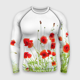 Мужской рашгард 3D с принтом Маки в Санкт-Петербурге,  |  | field | flowers | meadow | nature | poppies | poppy | red | summer | wild | красные | лето | луг | мак | маки | поле | полевые | природа | цветы