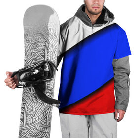 Накидка на куртку 3D с принтом Российский флаг в Санкт-Петербурге, 100% полиэстер |  | косой | наклонный | триколор