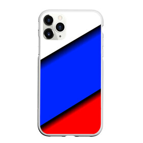 Чехол для iPhone 11 Pro матовый с принтом Российский флаг в Санкт-Петербурге, Силикон |  | Тематика изображения на принте: косой | наклонный | триколор