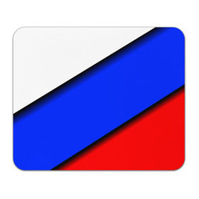 Коврик прямоугольный с принтом Российский флаг в Санкт-Петербурге, натуральный каучук | размер 230 х 185 мм; запечатка лицевой стороны | косой | наклонный | триколор