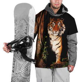 Накидка на куртку 3D с принтом Тигр в Санкт-Петербурге, 100% полиэстер |  | дикая кошка | лес | природа | тигр | хищник