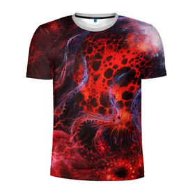 Мужская футболка 3D спортивная с принтом Красная планета в Санкт-Петербурге, 100% полиэстер с улучшенными характеристиками | приталенный силуэт, круглая горловина, широкие плечи, сужается к линии бедра | звёзды | космическое пространство | космос | планета | созвездие