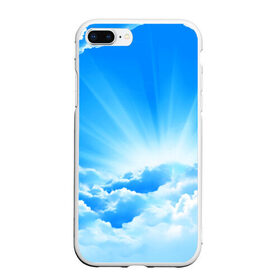 Чехол для iPhone 7Plus/8 Plus матовый с принтом Небо в Санкт-Петербурге, Силикон | Область печати: задняя сторона чехла, без боковых панелей | небо | облако | синяя | солнце