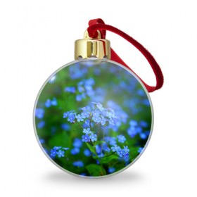 Ёлочный шар с принтом Синие цветы в Санкт-Петербурге, Пластик | Диаметр: 77 мм | лепестки | прикольные картинки | цветочки | цветы