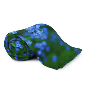 Плед 3D с принтом Синие цветы в Санкт-Петербурге, 100% полиэстер | закругленные углы, все края обработаны. Ткань не мнется и не растягивается | лепестки | прикольные картинки | цветочки | цветы
