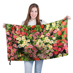 Флаг 3D с принтом Весеннее настроение в Санкт-Петербурге, 100% полиэстер | плотность ткани — 95 г/м2, размер — 67 х 109 см. Принт наносится с одной стороны | Тематика изображения на принте: аромат | букет | вазон | великолепие | краски | красота | куст | луг | полевые цветы | полянка | природа | растения | розы | ромашки | тюльпаны | украшение | фауна | цветник | цветок | цветочек | цветы