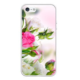 Чехол для iPhone 5/5S матовый с принтом Алые розы в Санкт-Петербурге, Силикон | Область печати: задняя сторона чехла, без боковых панелей | аромат | букет | вазон | великолепие | краски | красота | куст | нежность | природа | растения | розы | украшение | фауна | цветник | цветы
