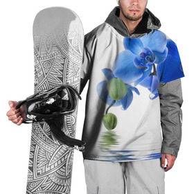 Накидка на куртку 3D с принтом Веточка орхидеи в Санкт-Петербурге, 100% полиэстер |  | ветка | красота | нежность | орхидея | природа | растение | фауна | цветок | цветы