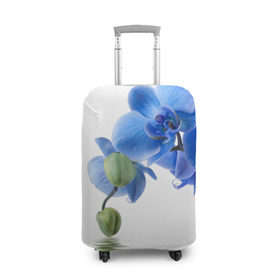 Чехол для чемодана 3D с принтом Веточка орхидеи в Санкт-Петербурге, 86% полиэфир, 14% спандекс | двустороннее нанесение принта, прорези для ручек и колес | ветка | красота | нежность | орхидея | природа | растение | фауна | цветок | цветы