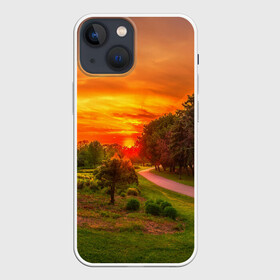 Чехол для iPhone 13 mini с принтом Канада в Санкт-Петербурге,  |  | закат | красота | лето | поле