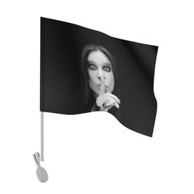 Флаг для автомобиля с принтом Ozzy Osbourne в Санкт-Петербурге, 100% полиэстер | Размер: 30*21 см | rock | знаменитость | оззи осборн | рок | рок группа | рок звезда | рок музыка