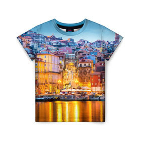 Детская футболка 3D с принтом Португалия в Санкт-Петербурге, 100% гипоаллергенный полиэфир | прямой крой, круглый вырез горловины, длина до линии бедер, чуть спущенное плечо, ткань немного тянется | europe | lisbon | portugal | европа | ес | загар | каникулы | купание | лиссабон | море | отдых | отпуск | пляж | португалия | туризм