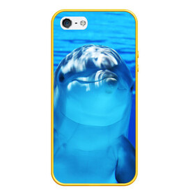 Чехол для iPhone 5/5S матовый с принтом Дельфин в Санкт-Петербурге, Силикон | Область печати: задняя сторона чехла, без боковых панелей | вода | дельфин | море | отдых | отпуск | подводный мир | туризм