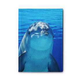 Обложка для автодокументов с принтом Дельфин в Санкт-Петербурге, натуральная кожа |  размер 19,9*13 см; внутри 4 больших “конверта” для документов и один маленький отдел — туда идеально встанут права | вода | дельфин | море | отдых | отпуск | подводный мир | туризм