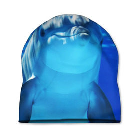 Шапка 3D с принтом Дельфин в Санкт-Петербурге, 100% полиэстер | универсальный размер, печать по всей поверхности изделия | вода | дельфин | море | отдых | отпуск | подводный мир | туризм