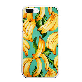 Чехол для iPhone 7Plus/8 Plus матовый с принтом Банан в Санкт-Петербурге, Силикон | Область печати: задняя сторона чехла, без боковых панелей | banana | банан | бананы | паттерн