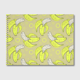 Альбом для рисования с принтом Банан 8 в Санкт-Петербурге, 100% бумага
 | матовая бумага, плотность 200 мг. | banana | банан | бананы | паттерн