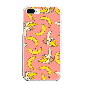 Чехол для iPhone 7Plus/8 Plus матовый с принтом Банан 1 в Санкт-Петербурге, Силикон | Область печати: задняя сторона чехла, без боковых панелей | banana | банан | бананы | паттерн