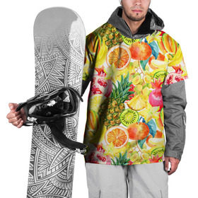 Накидка на куртку 3D с принтом Веселые фрукты 1 в Санкт-Петербурге, 100% полиэстер |  | Тематика изображения на принте: апельсин | арбуз | банан | виноград | груша | киви | овощи | питание | ппп | правильное | тайланд | фрукт | яблоко