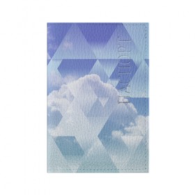 Обложка для паспорта матовая кожа с принтом Геометрия 5 в Санкт-Петербурге, натуральная матовая кожа | размер 19,3 х 13,7 см; прозрачные пластиковые крепления | trand | геометрия | мода | небо | тренд | треугольники | трэнд