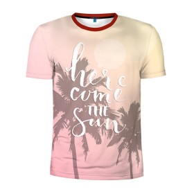 Мужская футболка 3D спортивная с принтом HAWAII 7 в Санкт-Петербурге, 100% полиэстер с улучшенными характеристиками | приталенный силуэт, круглая горловина, широкие плечи, сужается к линии бедра | Тематика изображения на принте: hawaii | гаваи | лето | океан | отдых | пальмы | пляж | серф