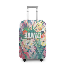 Чехол для чемодана 3D с принтом HAWAII 5 в Санкт-Петербурге, 86% полиэфир, 14% спандекс | двустороннее нанесение принта, прорези для ручек и колес | hawaii | гаваи | лето | океан | отдых | пальмы | пляж | серф