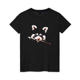 Женская футболка хлопок с принтом Лиса с кисточкой в Санкт-Петербурге, 100% хлопок | прямой крой, круглый вырез горловины, длина до линии бедер, слегка спущенное плечо | foxy | лис | лиса | фыр фыр