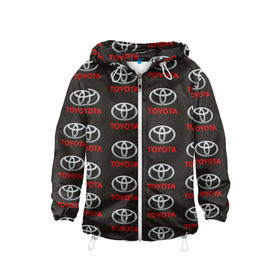 Детская ветровка 3D с принтом Toyota в Санкт-Петербурге, 100% полиэстер | подол и капюшон оформлены резинкой с фиксаторами, по бокам два кармана без застежек, один потайной карман на груди | тайота