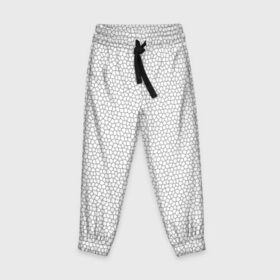 Детские брюки 3D с принтом Витраж Белый в Санкт-Петербурге, 100% полиэстер | манжеты по низу, эластичный пояс регулируется шнурком, по бокам два кармана без застежек, внутренняя часть кармана из мелкой сетки | texture | белый | витраж | текстура
