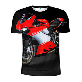 Мужская футболка 3D спортивная с принтом Ducati в Санкт-Петербурге, 100% полиэстер с улучшенными характеристиками | приталенный силуэт, круглая горловина, широкие плечи, сужается к линии бедра | ducati | мото | мотоцикл | скорость
