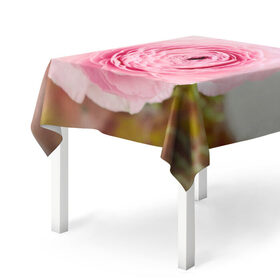 Скатерть 3D с принтом Розовый цветок в Санкт-Петербурге, 100% полиэстер (ткань не мнется и не растягивается) | Размер: 150*150 см | 